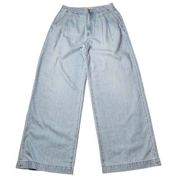 Madewell Curvy Harlow Wide Leg Airy Trouser Jeans Light Noll Wash Baggy 27 - Picture 3 of 12